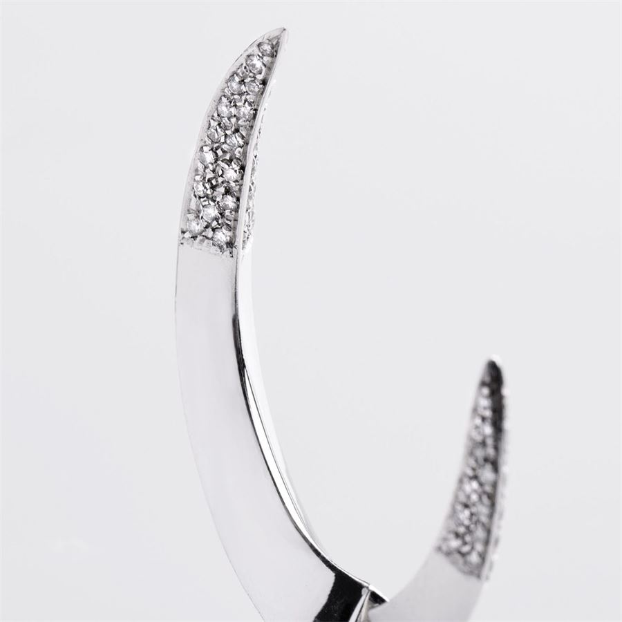 White gold and diamond hooks earrings UNCINI | OR F/R BIG OROAU18B CT.0,89